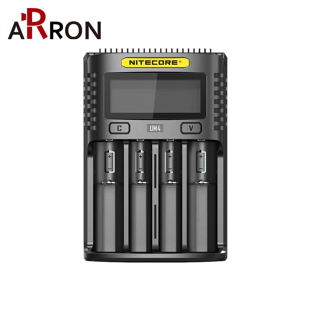 

Official Nitecore UM4 USB four-slot QC Charger Intelligent Circuitry Global Insurance li-ion AA 18650 14500 16340 26650 Charger
