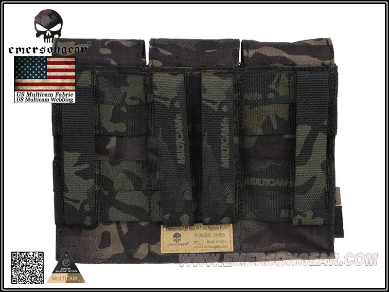 EMERSONGEAR LBT Стиль M4 тройной подсумок Молл страйкбол боевой Чехол Мультикам черный