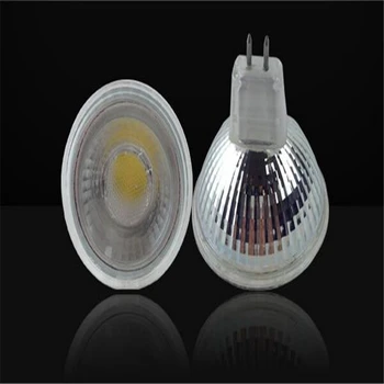 

High Power 5W Led Spot Light Dimmable MR16 GU10 COB Spotlight Lamp Bulb WarmCold White AC85-265V DC12V Bulb Lamps