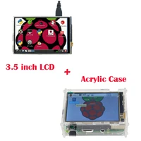 Raspberry Pi 3 Model B Display Module 3.5 inch LCD TFT Screen +Raspberry Pi Acrylic Case for Raspberry pi 2 Free Shipping