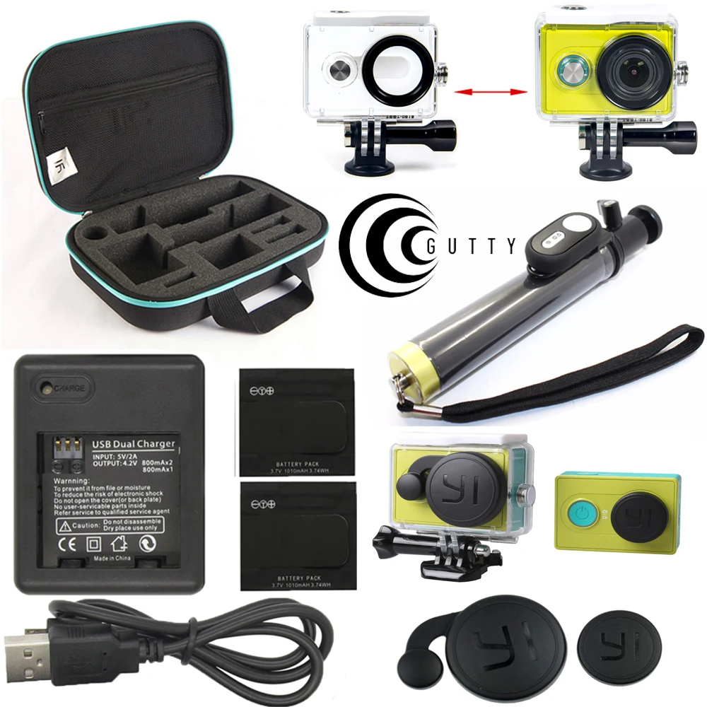 Original XiaoMi Yi Action Camera Accessories Waterproof Housing Case 60M Diving Waterproof Box For Xiaoyi 2K