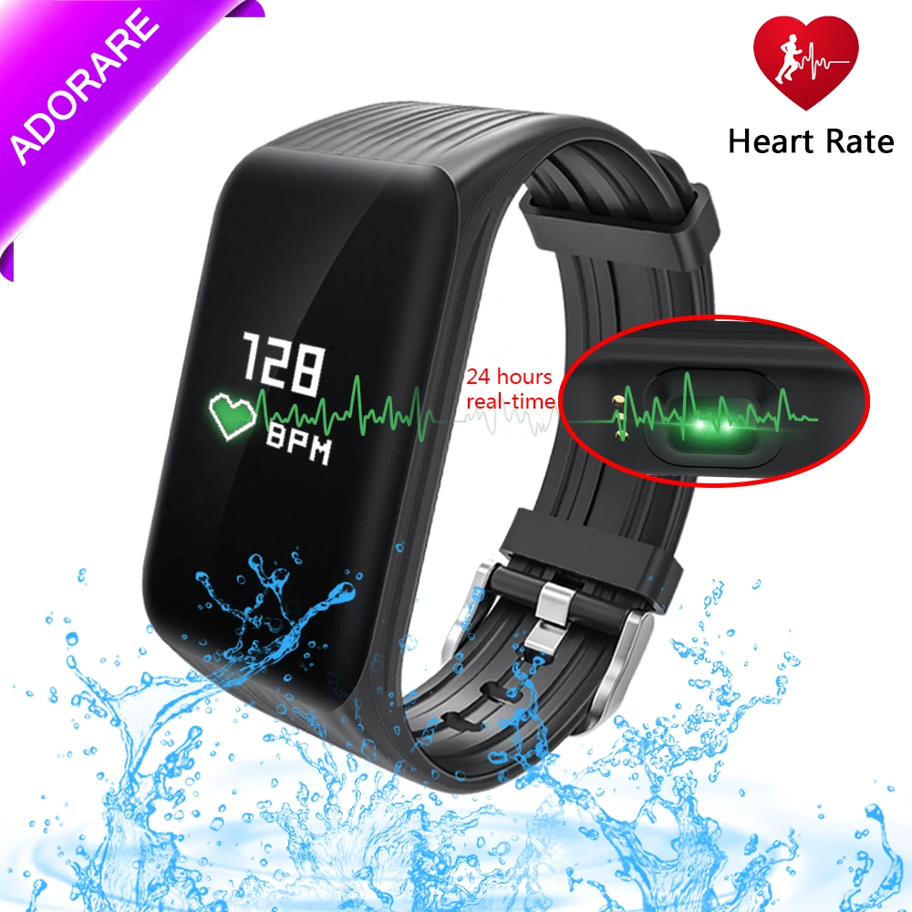 

ADORAR Fitness Tracker Bluetooth Smart Bracelet Fitness Watch with Heart Rate Monitor Sleep Monitor for IOS Android Men Women