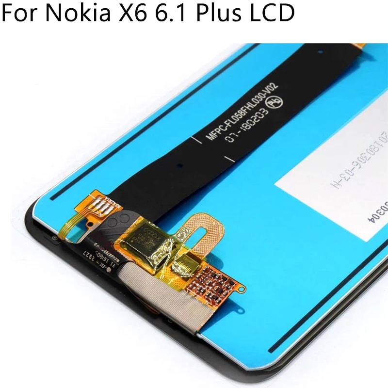 5," для Nokia X6 6,1 Plus TA-1083 TA-1099 ЖК-дисплей кодирующий преобразователь сенсорного экрана в сборе для Nokia X6 lcd средняя рамка