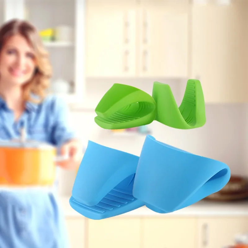 

Household Silicone Oven Mitts Heat Insulation Anti-scald Gloves Kitchen Grill Protective Mitts Cooking Baking Insulated Gloves