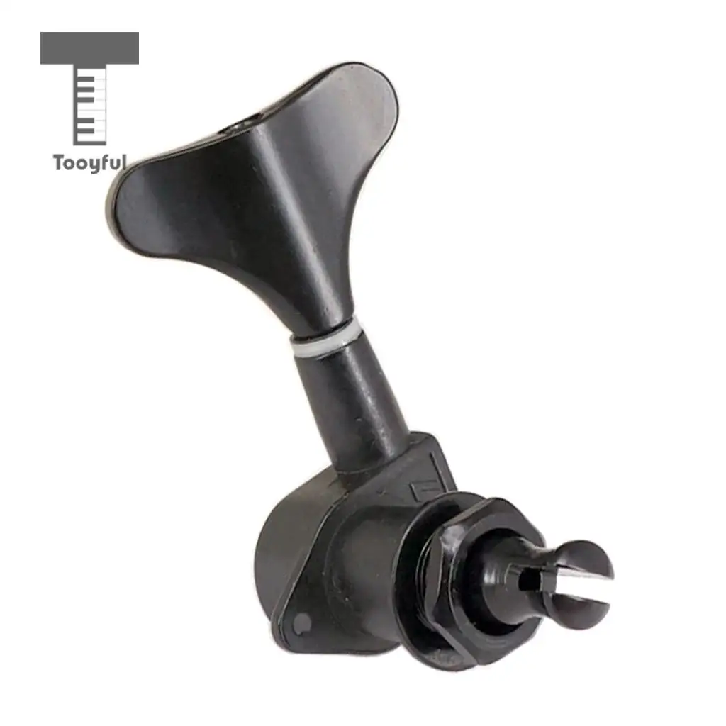 Tooyful Electric Bass String Tuning Peg Tuner Sealed Fish Tail Button for 4/5/6 String Bass