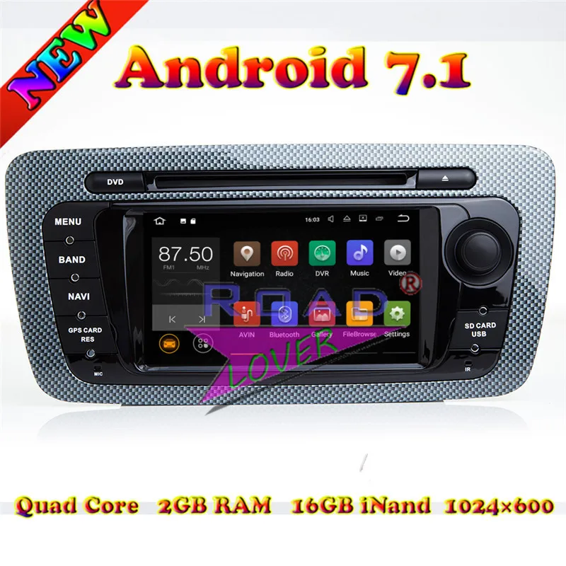 TOPNAVI 2G + 16GB Android 7 1 автомобильный медиа центр dvd плеер для Seat Ibiza 2009 2013 стерео GPS