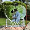 Customized Love Heart Shaped Crystal Wedding Photo Album Pictures Stickup Photo Frame Baby Decoration Friends Family Lover Gifts ► Photo 3/6