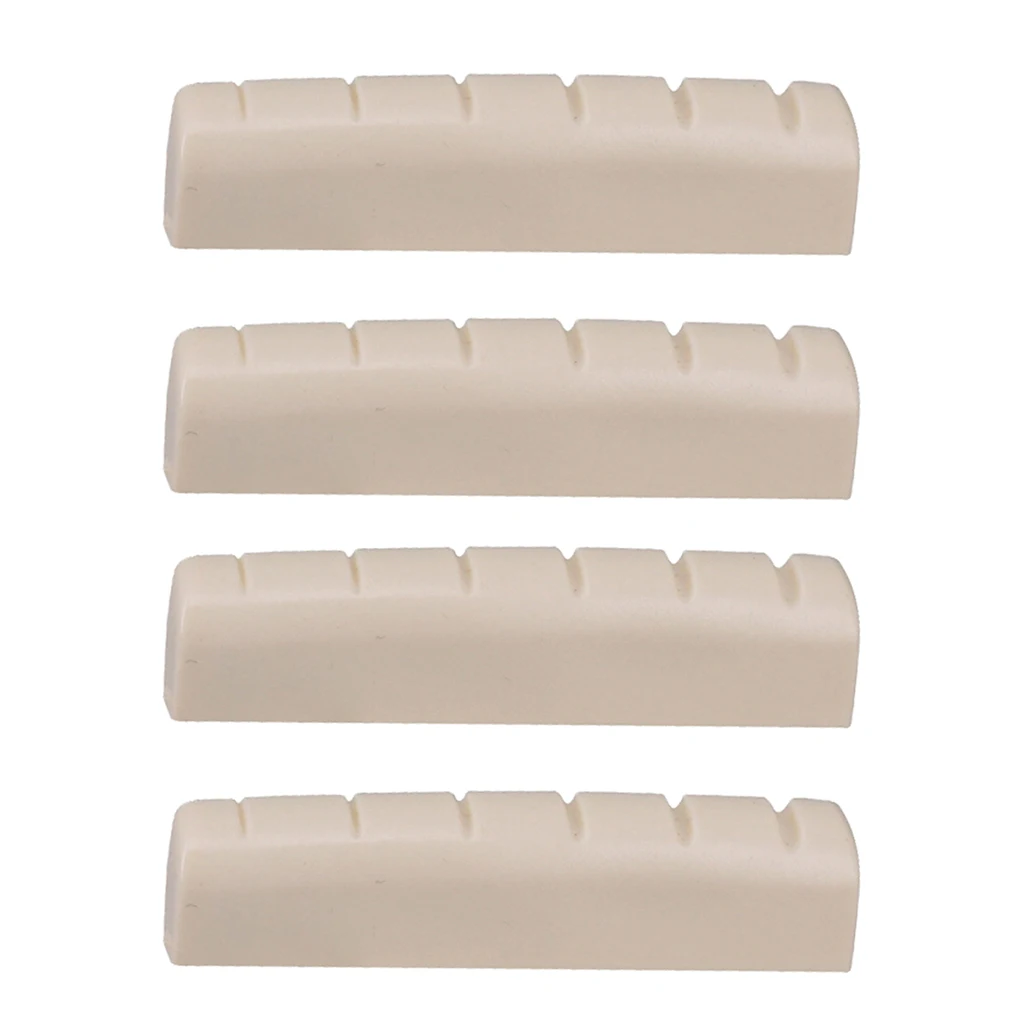 4 Pieces 6 String Left Handed Acoustic Guitar Nut Slotted 44x6x9.8-9mm