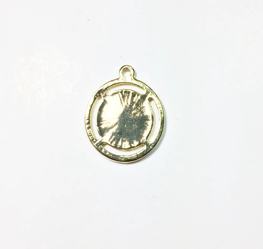 Eruifa 20 шт 17 мм Милая Монета Золото/посеребренный цинковый сплав Подвески ювелирные изделия DIY ожерелье 2 цвета