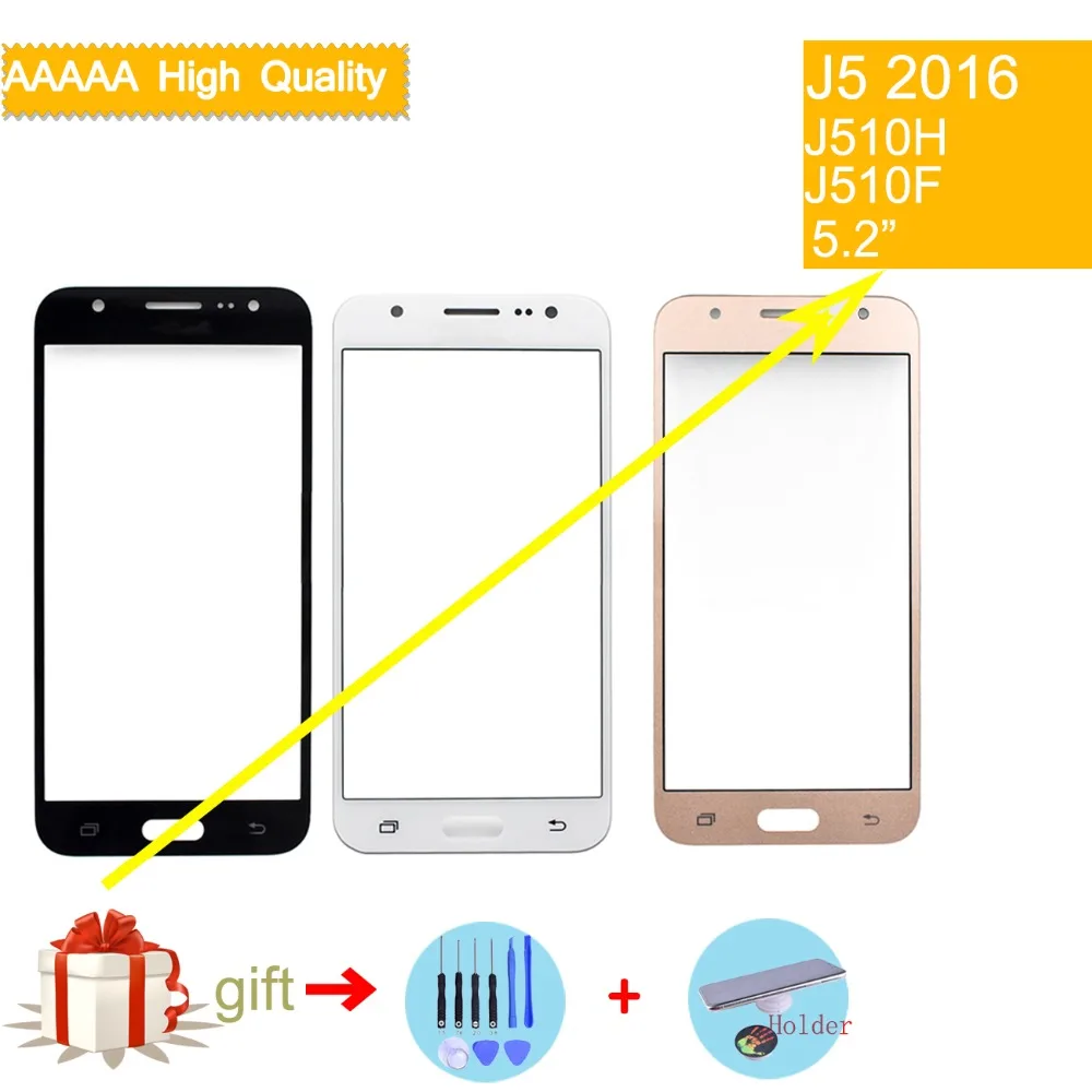 Touch Экран для Samsung Galaxy J5 j510 J510F J510FN J510M J510H SM-J510F Сенсорный экран стекло передней панели объектива Внешний ЖК-дисплей