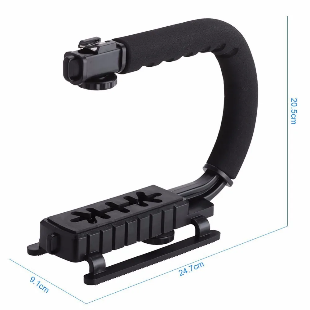 Kaliou U/C C Shape Bracket Handheld Video Camera Stabilizer Steadicam Shoe Mounts for Gopro Xiaomi Yi Sjcam DSLR SLR Canon Nikon