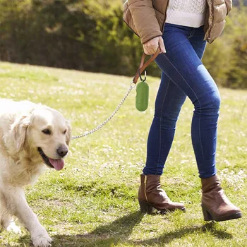 

16Rolls Degradable Dog Poop Bags Eco-Friendly Pet Waste Bags Set Rolls Dog Poop Bags With Dispenser Capsule Waste Bags