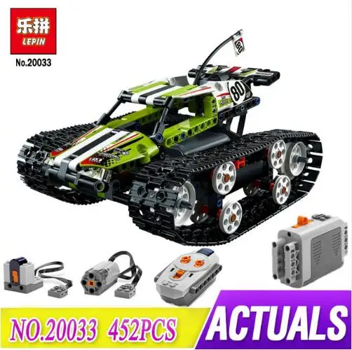 

Compatible Legoe Technic 42065 Lepin 20033 397pcs RC Track Remote-control Race Car building blocks Bricks toys for children
