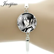 JWEIJIAO, Черный Дворецкий браслет, японское аниме, рисунок, стеклянные драгоценные камни, Подвески, ручная цепочка, ювелирные изделия для фанатов, детей, BB07