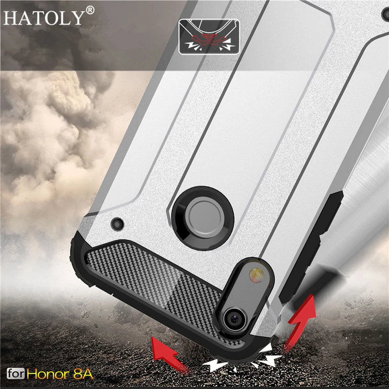 

Cover Huawei Honor Play 8A Case Silicone Rubber Armor Hard PC Phone Case For Huawei Honor Play 8A Back Cover For Huawei Honor 8A