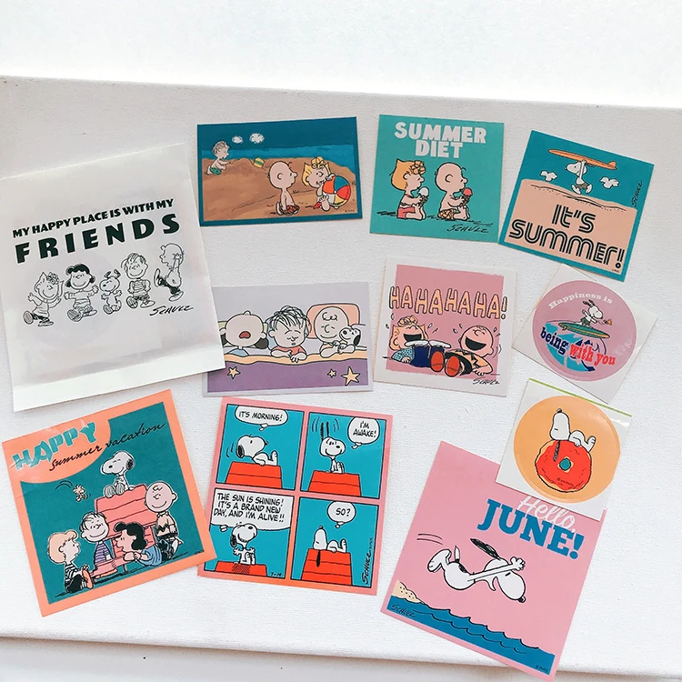 

10 Pcs/set Kawaii Rogue Dog And Charlie Girl Heart Packaging Sealing Label Cute Sticker Decoration For Scrapbooking Stationary