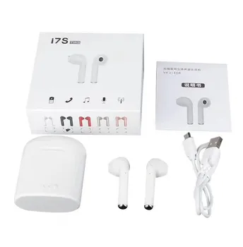 

5pcs/lot with retaile box i7 i7s TWS Bluetooth earphone Wireless Headphones Headsets Stereo In-Ear Earphones Charging Box