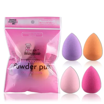 4 Color Mini Droplet Shape Makeup Cosmetic Puff Set Foundation Base BB Cream Blender Concealer Blusher Flawless Mixed Beauty Kit