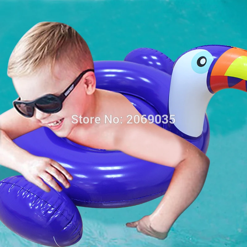 Синий Toucan плавательный круг 2018 новейшее водное безопасное сиденье пляжные детские игрушки Ride-on надувной плавательный круг для детского