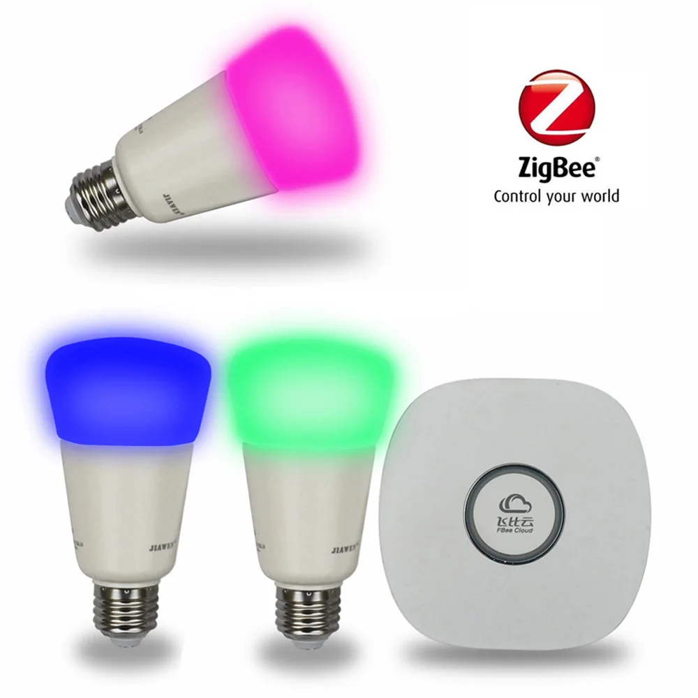 

JIAWEN Zigbee Hub Smart Bulb and Smart Bridge Starter Kit , Wireless Zigbee Home Automation