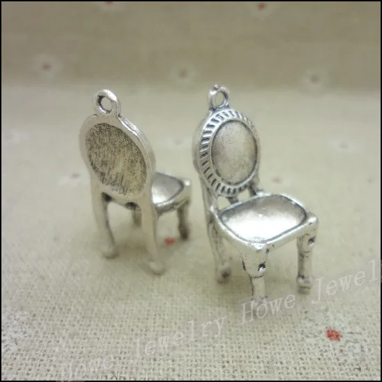 Free shipping! 16pcs Antique silver Charms Chairs Pendant Fit Bracelets Necklace DIY Metal Jewelry Making