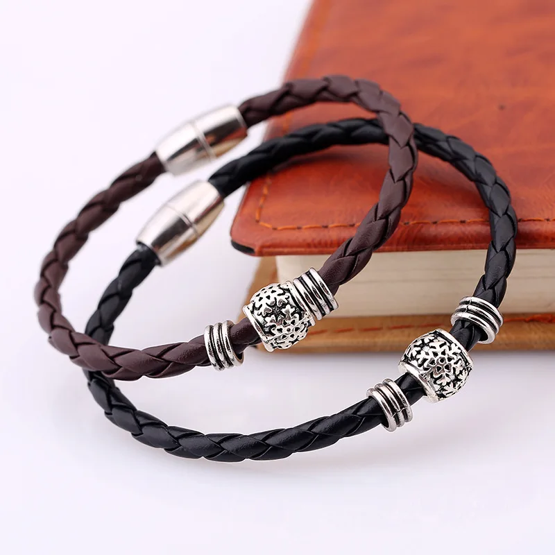 

retro magnetic bracelet charms male female friendship bracelets bangles for couples women charm leather bracelet men braclet