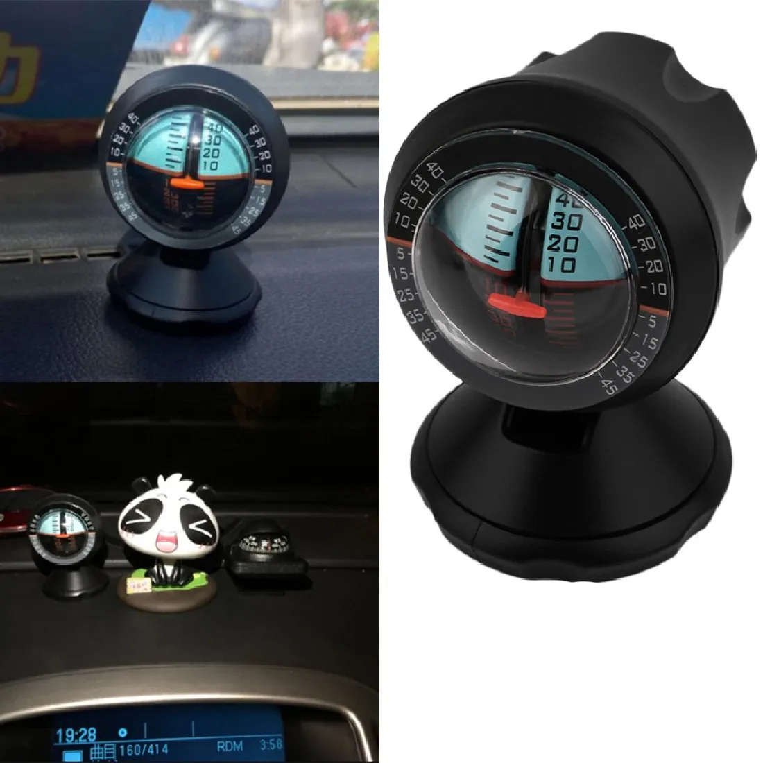 

New Style Car Vehicle Inclinometer Angle Slope Level Meter Tool Dinometer Grading Instrument Gradient Balancer SUV Declinator