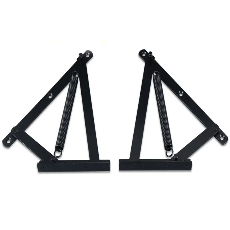  Sofa Black Triangular Spring Hinge Storage Bed Box 