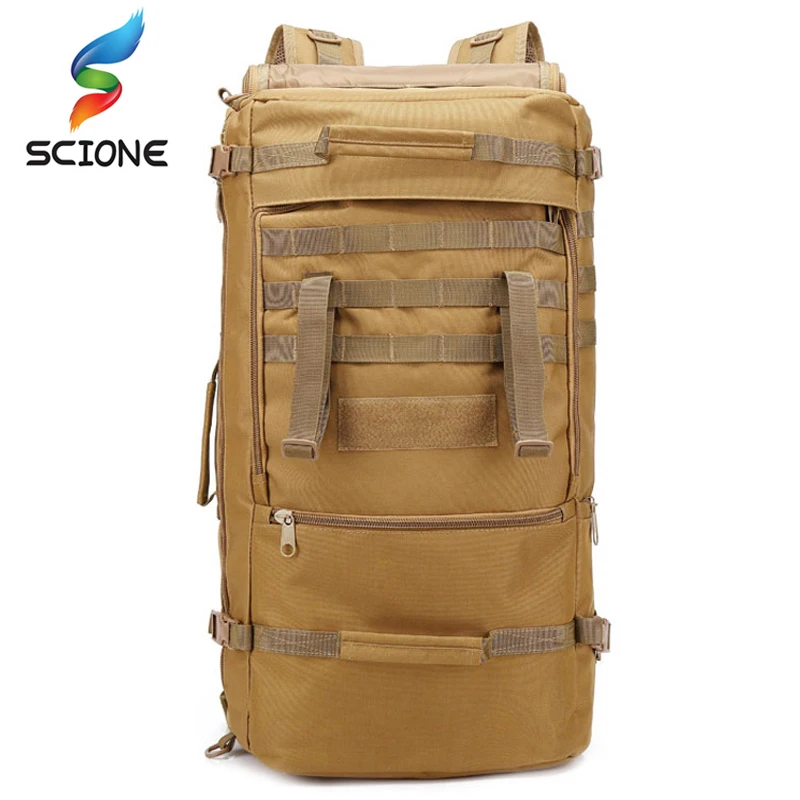 60L Military Tactical Bag Hunting Camping Laptop Molle Backpack Oxford Nylon Waterproof Military Ba