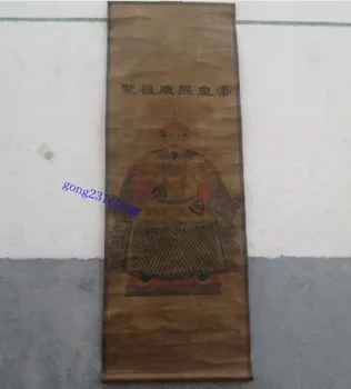 

Free Shipping Chinese Calligraphy Scroll Painting Qing Dynasty Emperor ' Kang Xi' 175*63cm