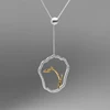 Colgante de hojas con forma de abanico clásico para mujer, joyería fina de diseño hecho a mano, Lotus Fun, SIN Cadena, Plata de Ley 925 auténtica ► Foto 2/6