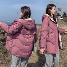 new Winter Women Jackets down Cotton Padded Hooded Coat Medium Long Plus Size Parkas Female Outwear Warm Jacket Clothing цена new Winter Women Jackets down Cotton Padded Hooded Coat Medium Long Plus Size Parkas Female Outwear Warm Jacket Clothing цены онлайн