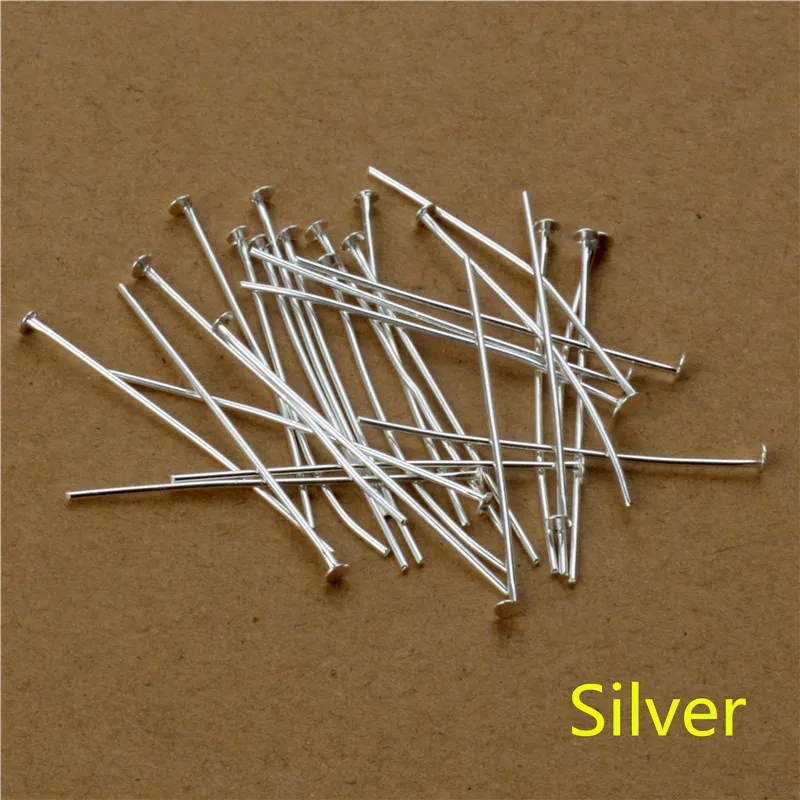 200PCs Silver Color Flat Head Pins For Jewelry Making Supplies DIY