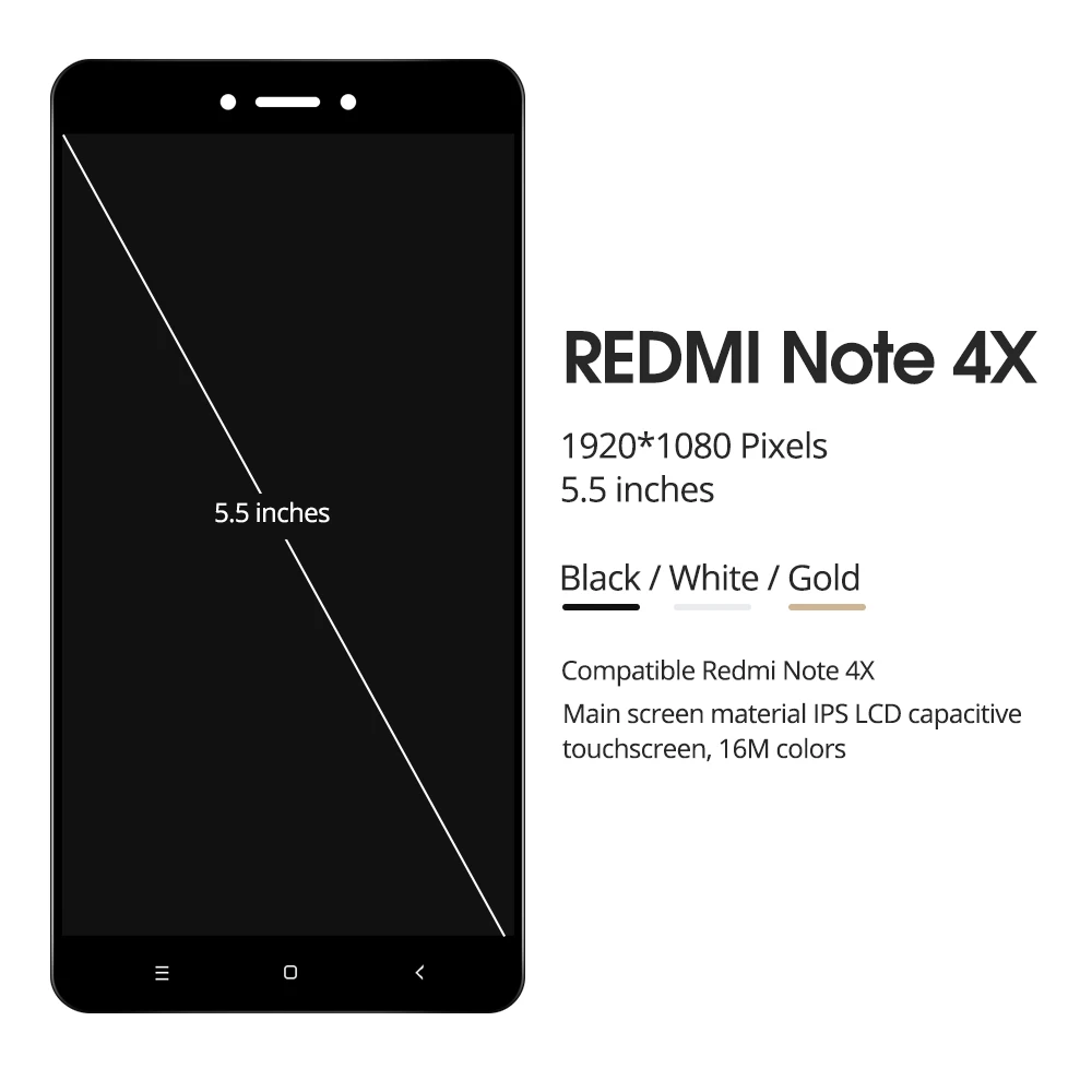 Высококачественный ЖК-дисплей для Xiaomi Redmi Note 4X, ЖК-экран+ рамка для Redmi Note 4, глобальная версия, ЖК-дисплей только для Snapdragon 625