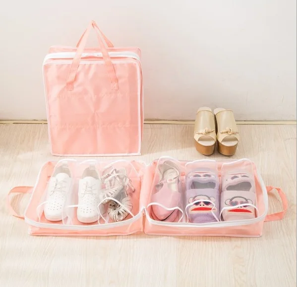 

Fashion Oxford foldable shoe organizer bag hot home storage bag shoe case storage organizer box shoes bag