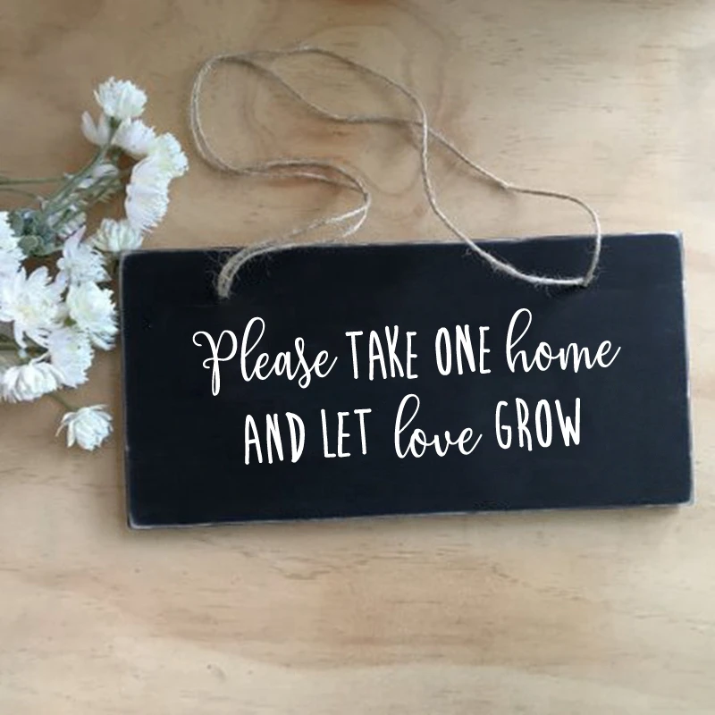 Let Love Grow Wedding Sign Stickers