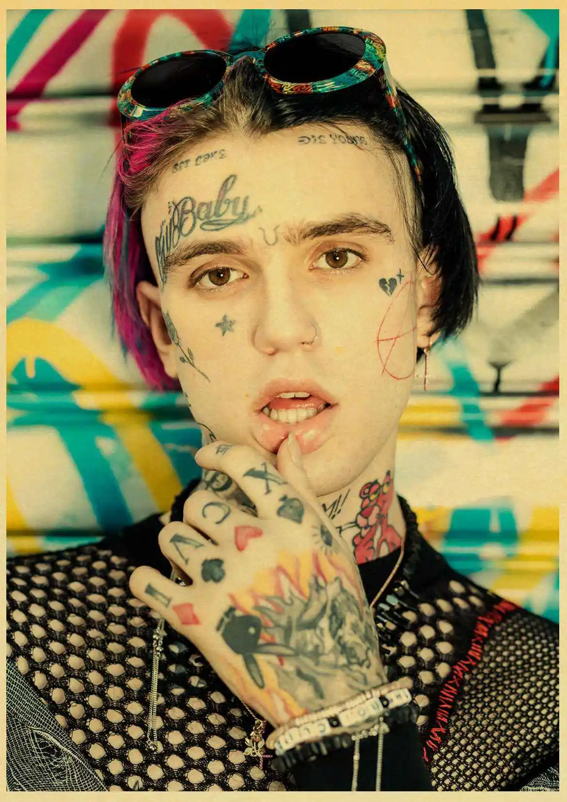 Американский хип хоп рэпер Lil Peep ретро постер крафт бумага художественная