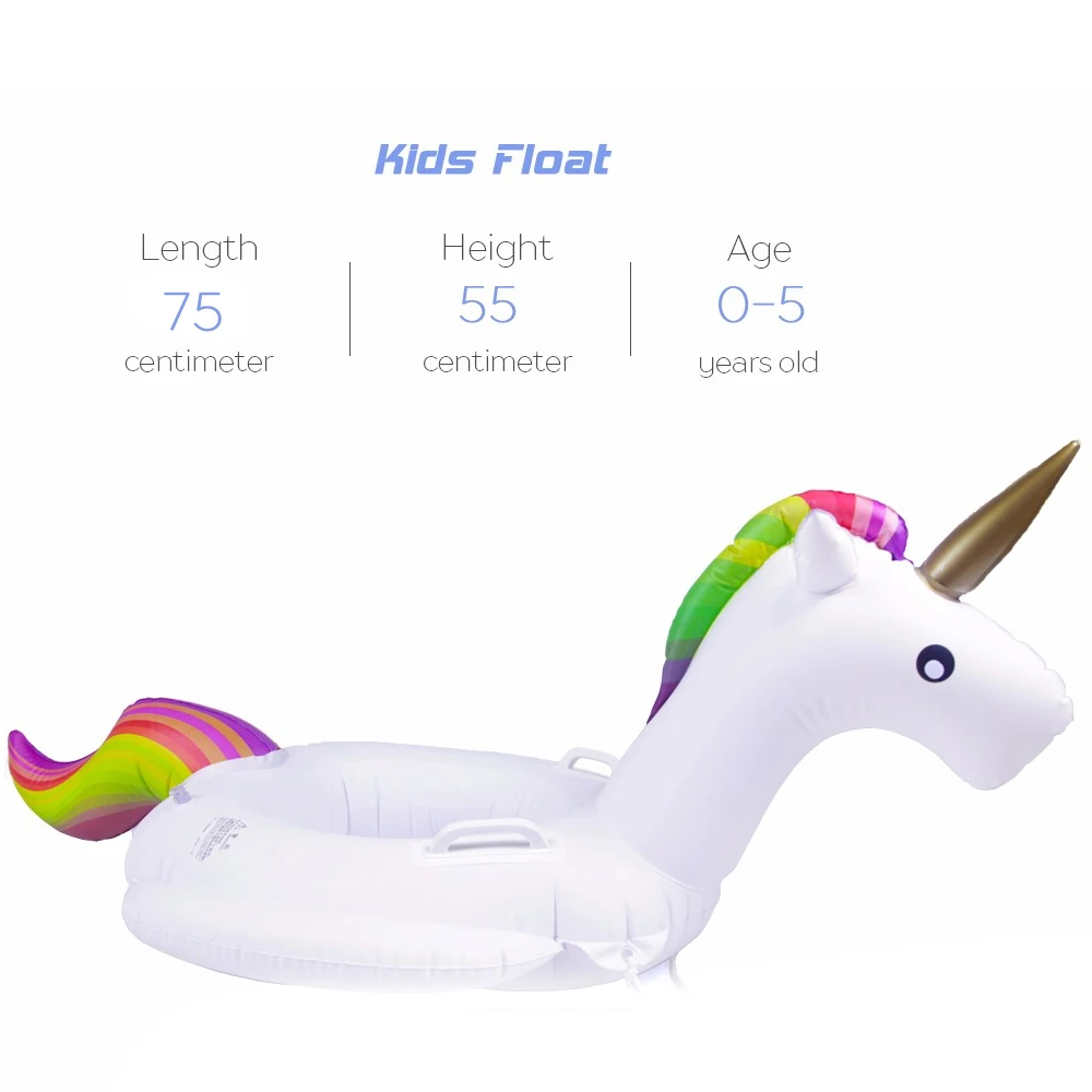 “ Anel de Natação Piscina Swim Float Sequin Unicórnio
