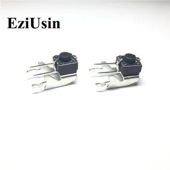 

EziUsin 100pcs 6*6*5 Micro Switch Following Stent PCB Keyboard Light Touch Mini Touch Button Keys Interrupteur DIY Long Feet