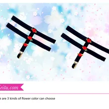 3 цвета цветок шелковые цветы ручной работы harajuku kawaii свадебные свадебная подвязка подбортная подвязка чулки с подвязками портупея бондаж