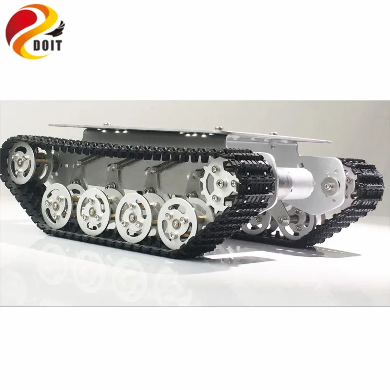 Official DOIT TS100 Silver Shock Absorption Robot Tank Car Chassis Suspension Caterpillar Tractor Chassis RC Clawler DIY