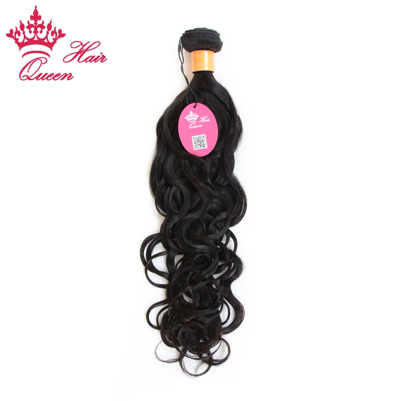 

Queen Hair Products Indian Natural wave hair extension 1pcs lot Best Quality Indian Virgin Hair Water Wave 100% Human Hair Weave