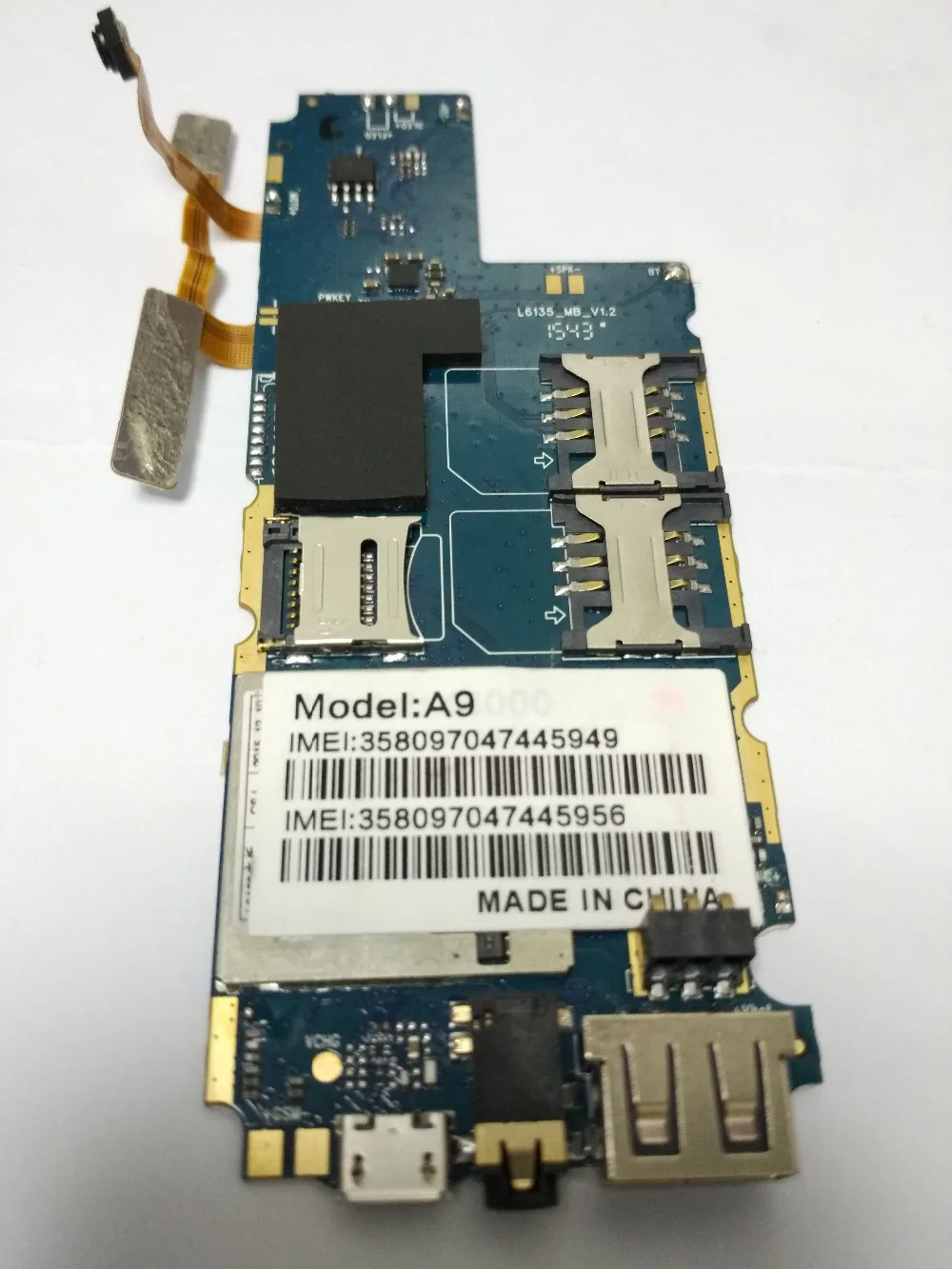 

used NO.1 A9 motherboard mainboard repair replacement accessories for NO.1 A9 Phone Free shipping+Tracking