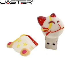 JASTER Lucky smile cat модельный накопитель 4 ГБ 8 ГБ 16 ГБ 32 ГБ 64 ГБ USB флеш-накопитель карта памяти USB 2,0