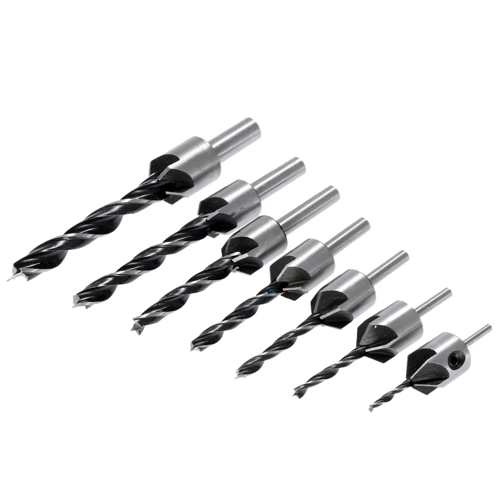7pcs milling cutter furadeira herramientas madera punte trapano countersink drill bits for metal Woodworking Tools Drill Bits