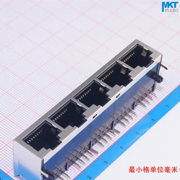 

10Pcs Sample 1x5 Ports 59 Series Female RJ45 Ethernet Network LAN PCB Socket Connector Jack