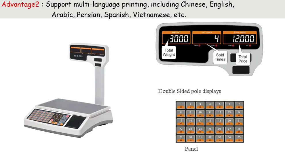 Весы термопечать получения поддерживает Многоязычность цифровой кассовый аппарат весы для POS Системы цена высислительный вес