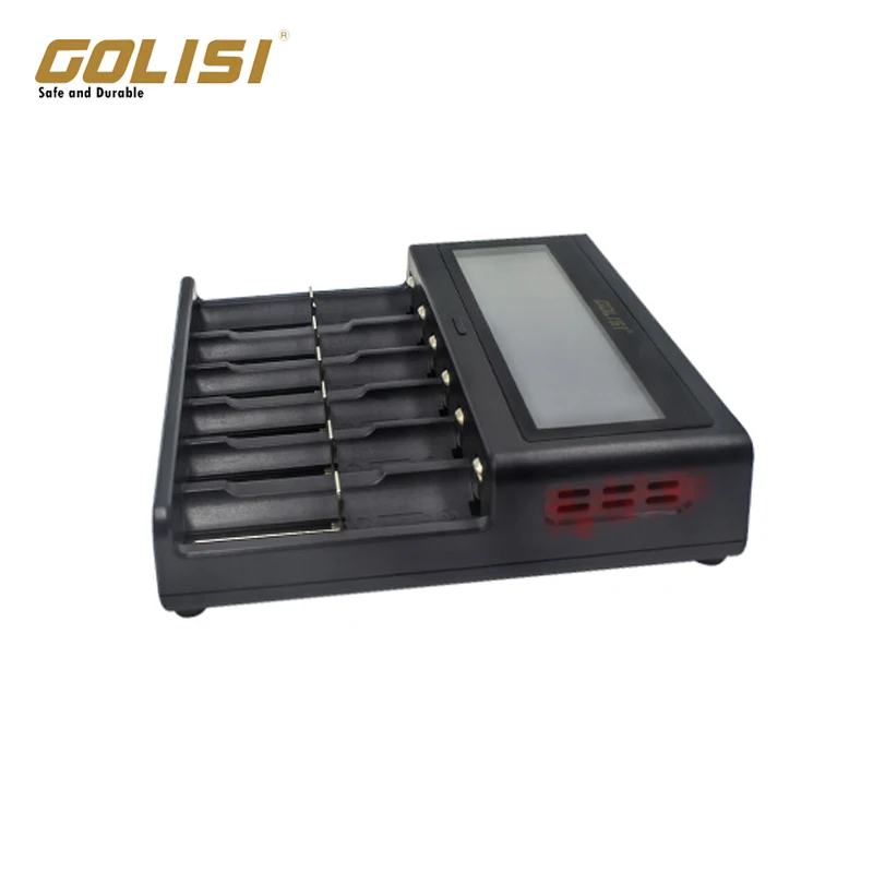 Golisi S6 2A 1A 0.5A интеллигентая(ый) ЖК Зарядное устройство для 18650 26650 20700 21700 Li-Ion Ni-Cd Aaaa Aaa, Sc C Перезаряжаемые Батарея