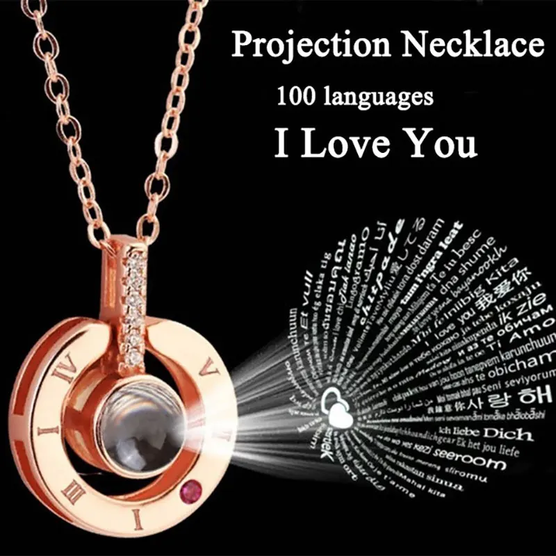 Ожерелье с подвеской на 100 языков i love you 4 вида подарок для пары модное ожерелье