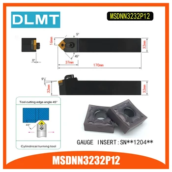

MSDNN3232P12 45 Degree External Turning Tool Holder For SNMG120404 SNMG120408 Used on CNC Lathe Machine